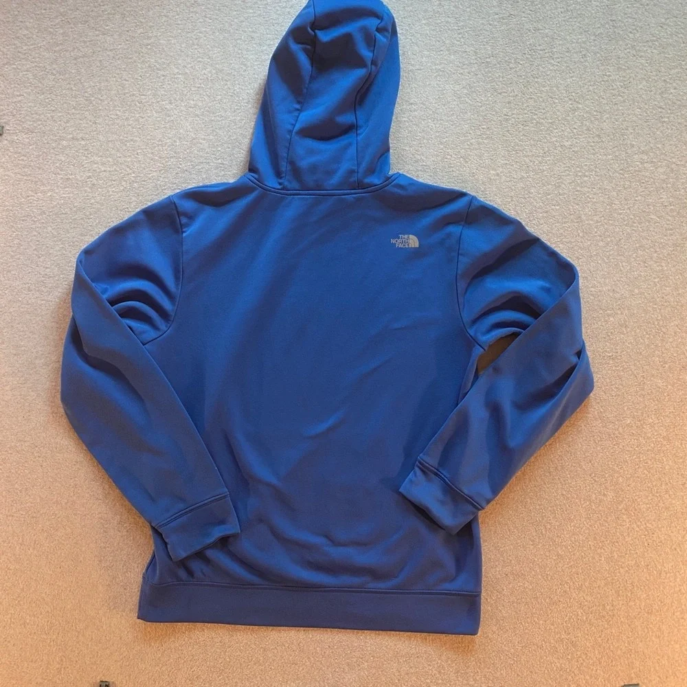 The North Face Mens Blue Pullover Hoodie Logo Fleece Sweatshirt CN3K Size M